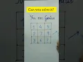 How to solve sudoku