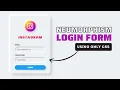 Neumorphism Login Form Using Only CSS