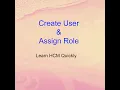 Oracle Fusion - Create User Assign Roles