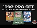 Opening 1990 Pro Set Football Packs Hunting for Bo Jackson Barry Sanders Joe Montana Cards