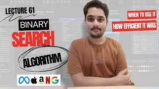Binary Search Algorithm Binary Search Vs Linear Search Java DSA Bootcamp Lecture 61
