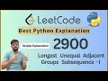 Leetcode 2900 Longest Unequal Adjacent Groups Subsequence I Leetcode 2900 Python Solution