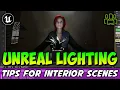 Unreal Beginner indoor lighting tips tricks in Unreal Timelapse with Commentary