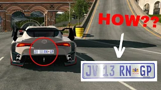 new update how to make south african plates car parking multiplayer 