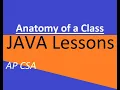 AP CSA Unit 5 Anatomy of a Class