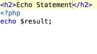 More about the PHP echo statement - 01 5