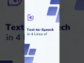 Text to speech in 4 Lines of Python Code