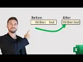 How to remove extra spaces in text cells using TRIM function in Excel