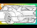 Coloring a Porsche 911 Sports Car Coloring Page Coloring Art Art Therapy Coloring Cars