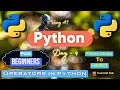 Operators in Python 100 days python programming CodeCraftYash