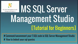your T-SQL code in SQL Server Management Studio Tutorial for Beginners