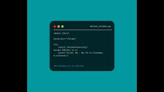 Python shutil - Delete a folder