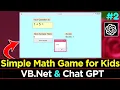 Math Game for kids - VB Net with CHAT GPT