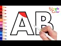 For Kids ABC A to Z for Toddlers coloring Toddler Learning Words how to read the alphabet