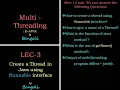 MultiThreading Lec3 thread using Runnable Interface