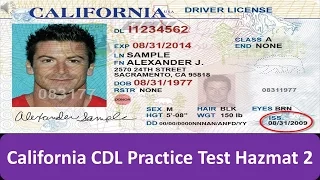 California CDL Practice Test Hazmat 2