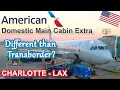 AMERICAN AIRLINES Hub to Hub Charlotte - Los Angeles Economy flight review A321-200
