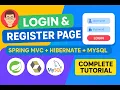 Spring C Hibernate Registration Login Page with MySQL Full Tutorial with Validation 2025