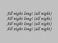 Lionel Richie - All night long + lyrics