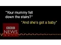 Listen to 3 year old s emergency call after pregnant mum falls down stairs - BBC News