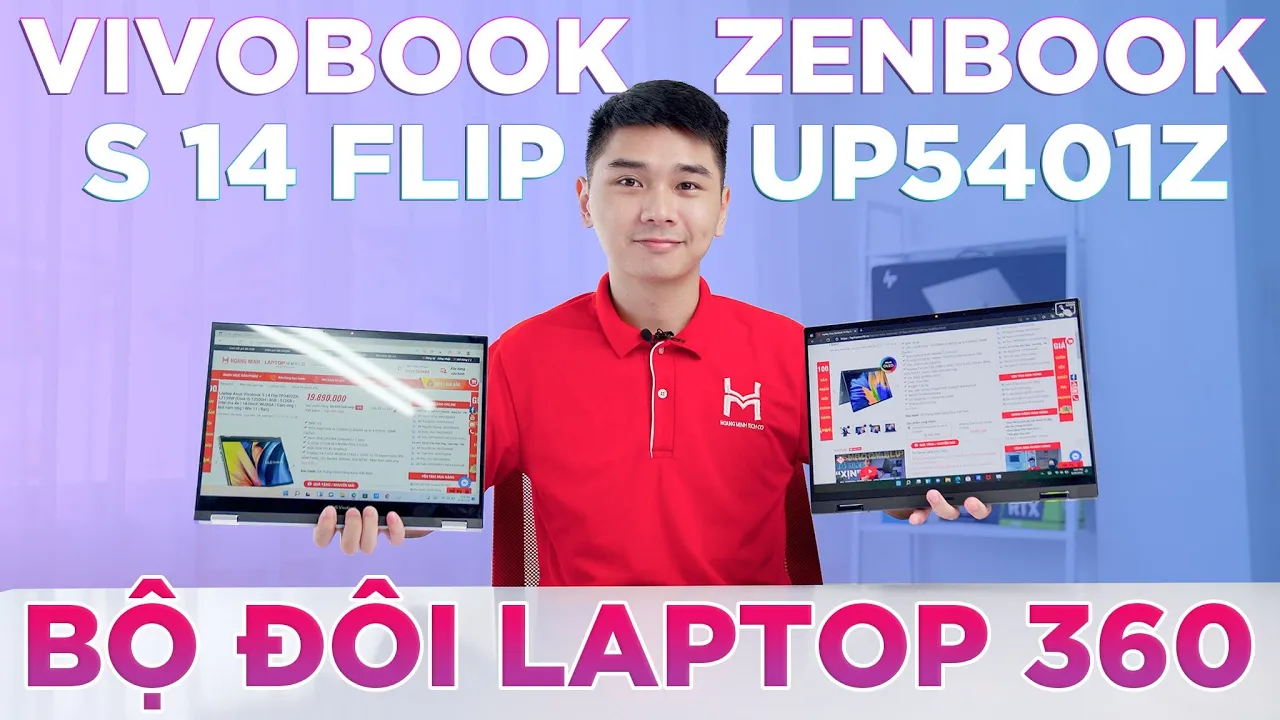 Asus Zenbook 14 Flip UP5401Z và Vivobook S 14 Flip - Bộ đôi Laptop 360 có gì HOT??? | LaptopWorld
