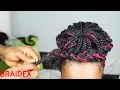 braid merry go round box braids - in