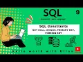 Mastering SQL Episode 9 NOT NULL UNIQUE PRIMARY KEY FOREIGN KEY