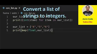 Convert a list of strings to integers using List Comprehension and map function in Python