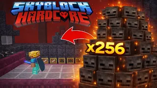 This Wither Skeleton Farm is INSANE in Skyblock Hardcore (#37)