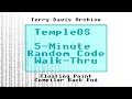 Floating Point Numbers Compiler Back End TempleOS 5-Minute Random Code Walk-Thru 2014