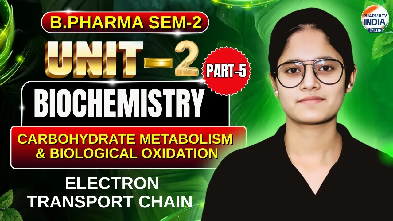Electron Transport Chain I Bio. Oxidation I Biochem I P - 5 I U-2 I B.Pharm I 2nd Sem #biochemistry