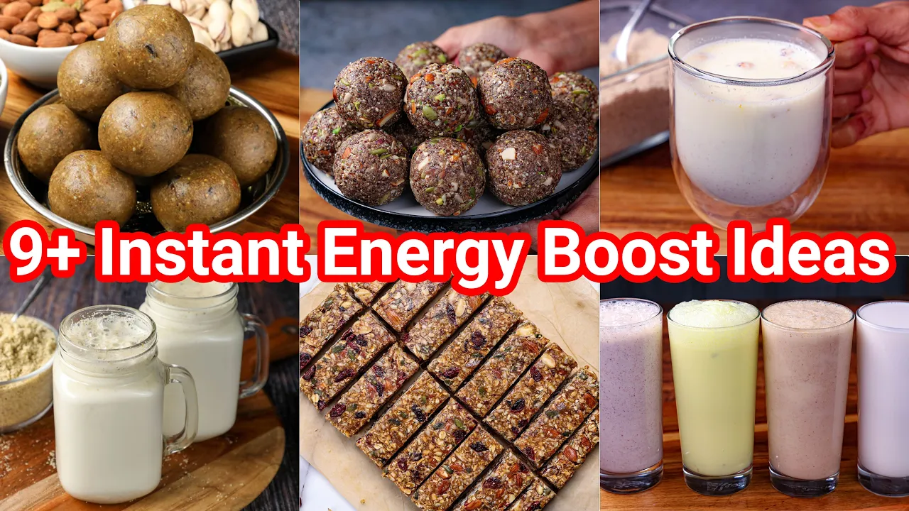 9+ Instant Energy Food & Drink Recipes For Stamina & Weakness    Snacks for Sleepy to Supercharged