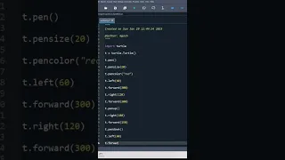 Python Turtle Prints Letter A in Seconds