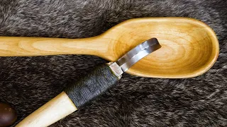 Hand-Carving a Knife Handle and Spoon in the Wilderness