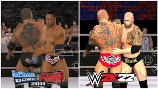 wwe smackdown vs raw 2011 ppsspp vs wwe 2k22 ppsspp finishers comparison part 2 