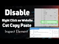 How To Disable Right Click on Website JavaScript Disable Cut Copy Paste Disable inspect element