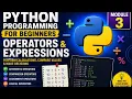 Python Programming for Beginners Module 3 Operators and Expressions Python Tutorial