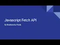 Javascript fetch API LWC Component using fetch API Salesforce challenge for every developer