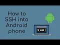 How to SSH into Android phone