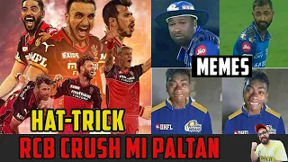 harshal patel hat trick mi vs rcb 2021 memes