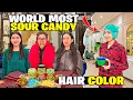 Lagu First Time Viral Lava Shak Khaya🥵🌶️|World’s Most Sourest Candy🤢😱|New Hair Colour Karwya🤩🥰|Sistrology