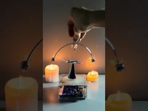 set 3 Rotating lightning #Tesla coil #Science experiment #Music #Objectreason