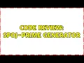 Code Review Spoj-Prime Generator