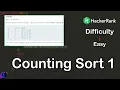 Counting Sort 1 Problem in Java Hacker Rank Interview Preparation 1 Month Preparation Kit