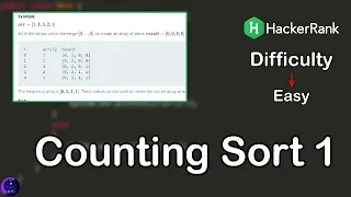 Counting Sort 1 Problem in Java Hacker Rank Interview Preparation 1 Month Preparation Kit