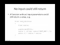 Intro to C Functions with no Input Parameters
