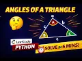 Angles of a Triangle LeetCode Solution with python Using acos Math Explained