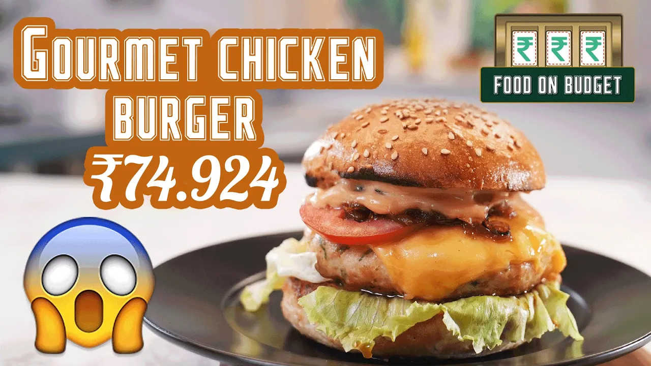 Gourmet Chicken Burger           Food on Budget   Sanjeev Kapoor Khazana
