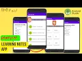 Create Full Notes APP in Android Studio Android App Development Tutorial Create App in Android