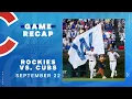 Game Highlights Taillon Tosses a Quality Start Cubs Shut Out Rockies at Wrigley Field 23